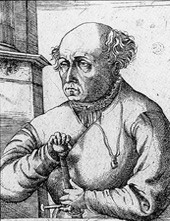 Paracelsus (1493-1543) / "The Earth is its Nurse" by Michael Maier 